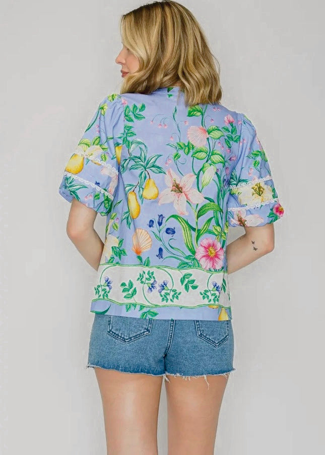 Enchanting Summer Garden Blouse