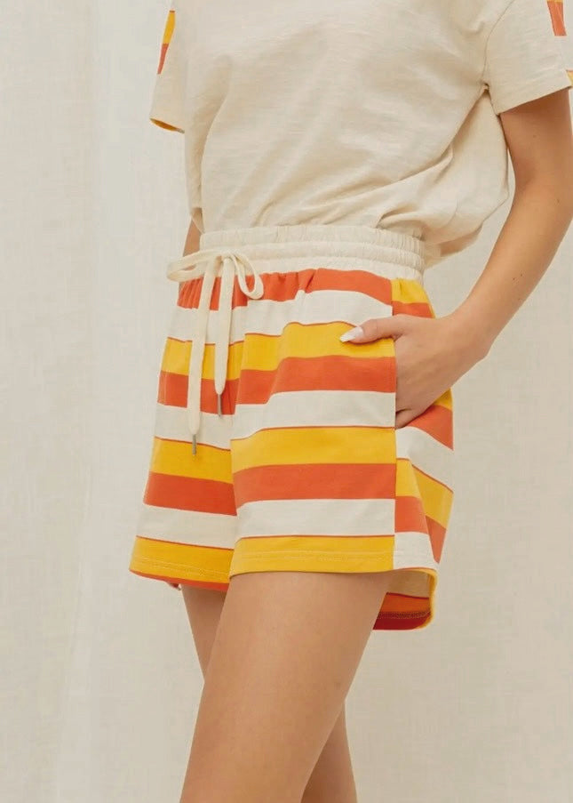 Bold Multi-Stripe Shorts