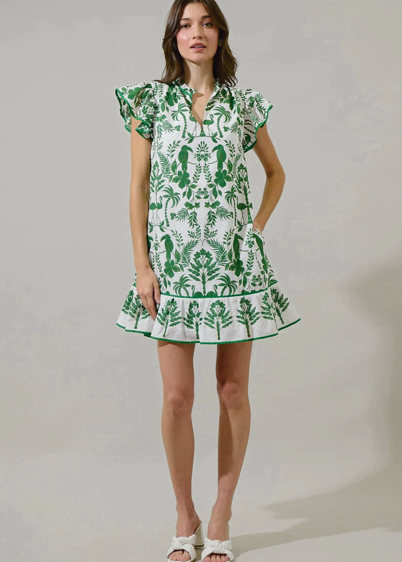 Chic Davina Floral Shift Mini Dress