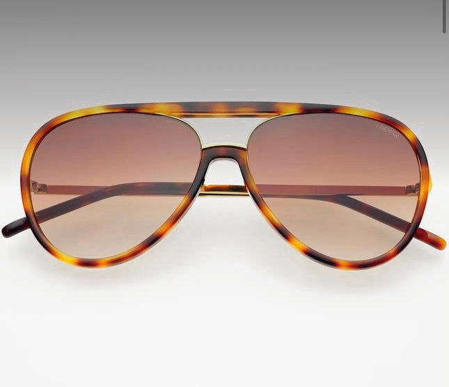 Sleek Shay Unisex Aviator Sunglasses - Tortoise/Gradient Brown