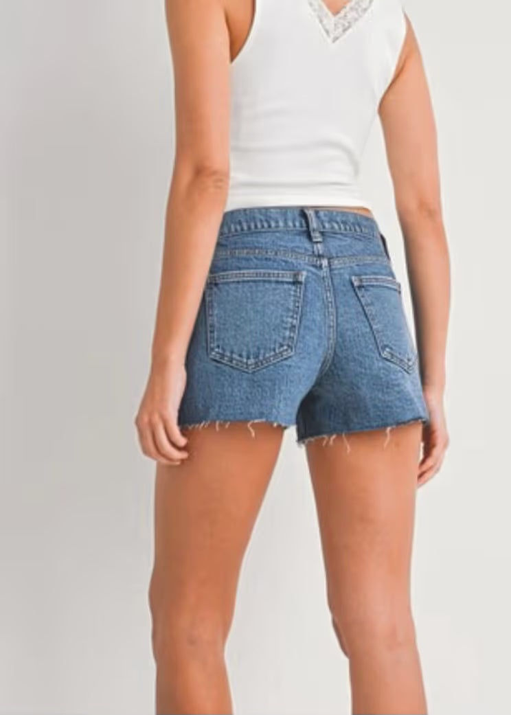 Rugged Western Denim Shorts