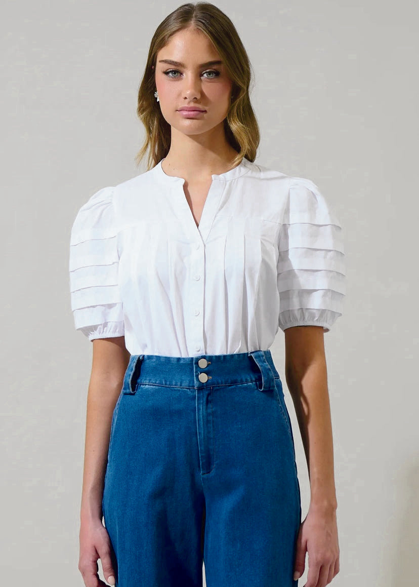 Chic Court Button-Down Top