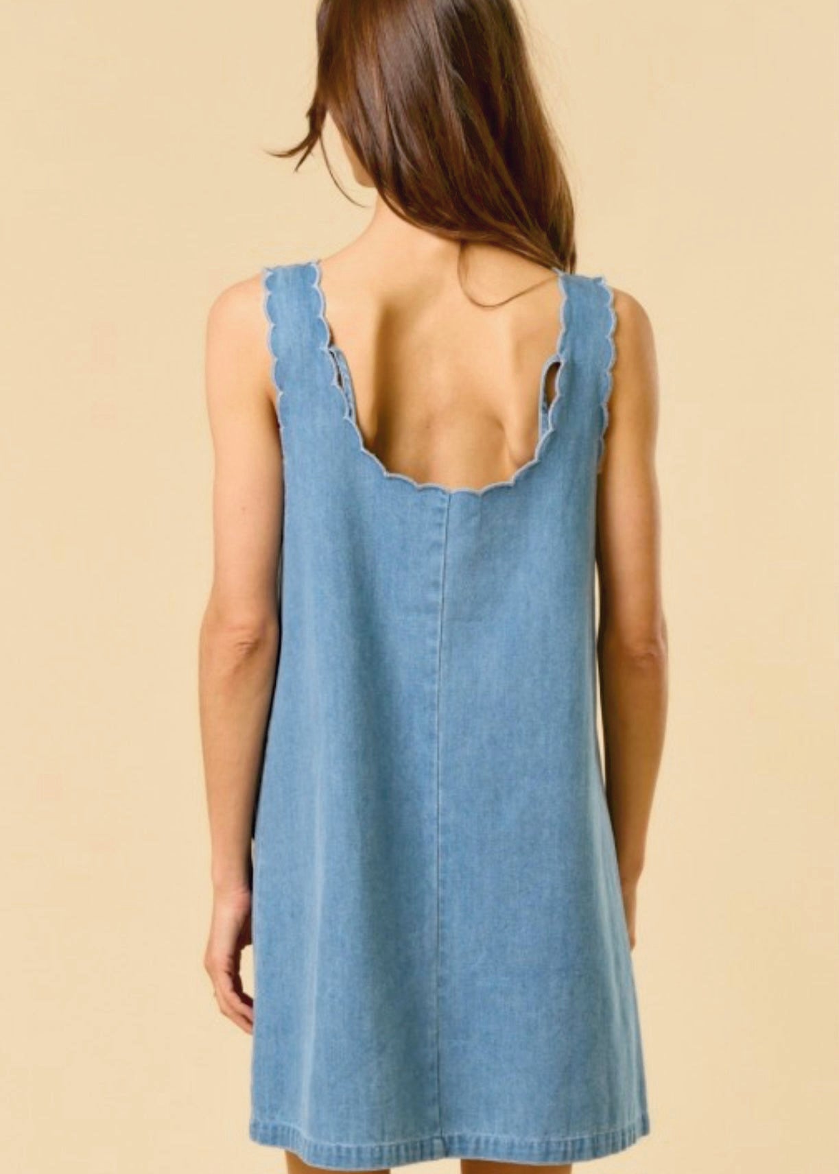 Stylish Denim Dress with Pockets