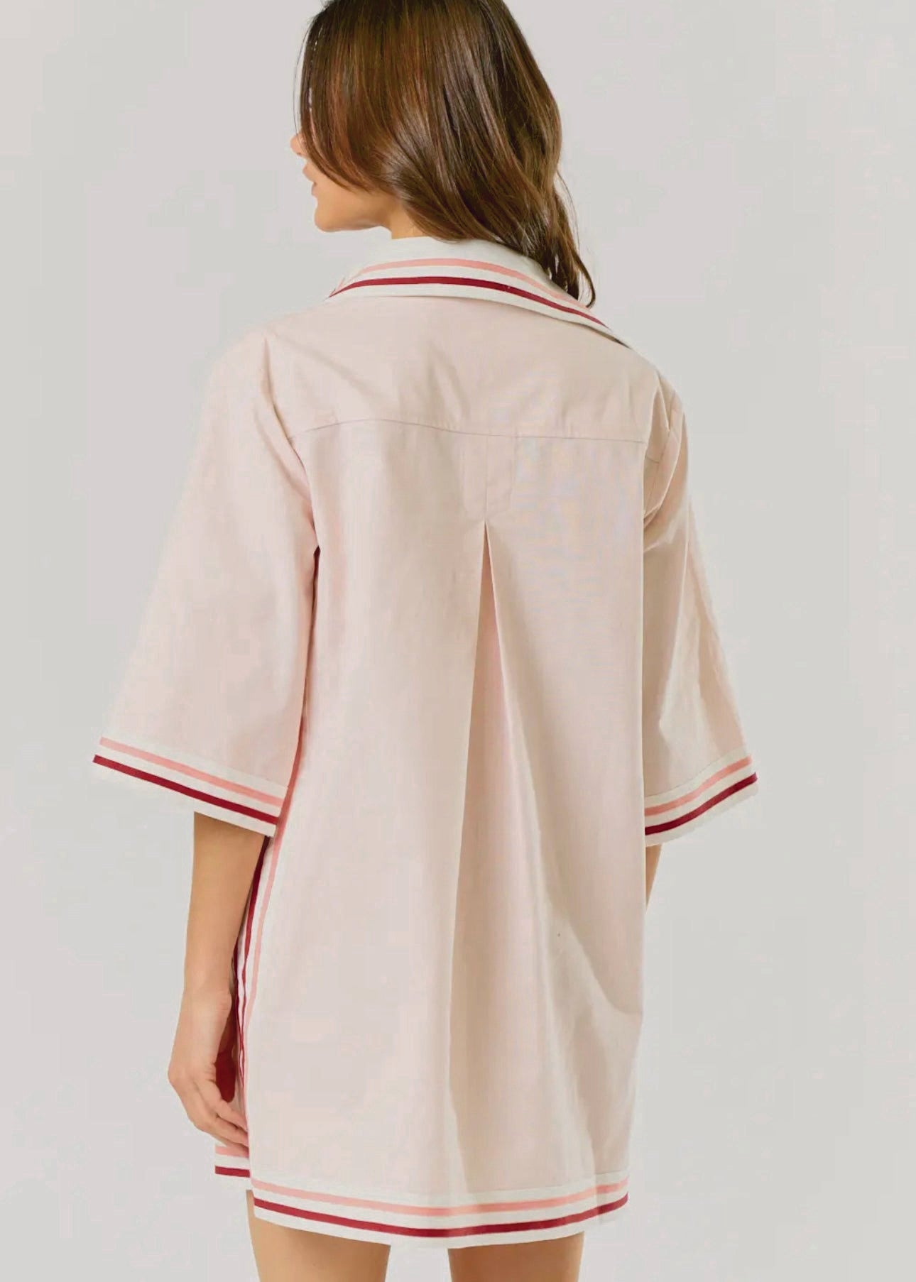 Stylish Short Sleeve Contrast Mini Dress