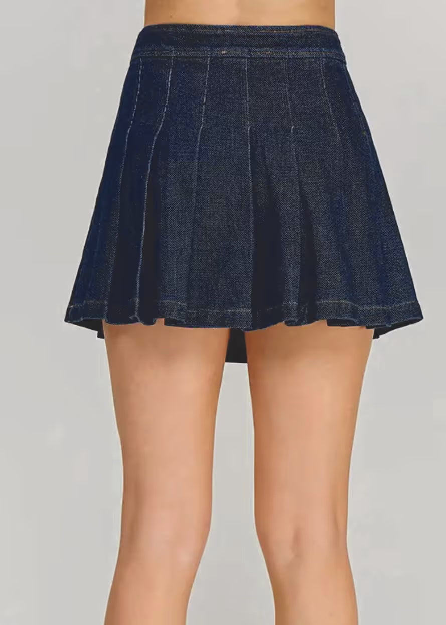 Stylish Denim Tennis Skirt