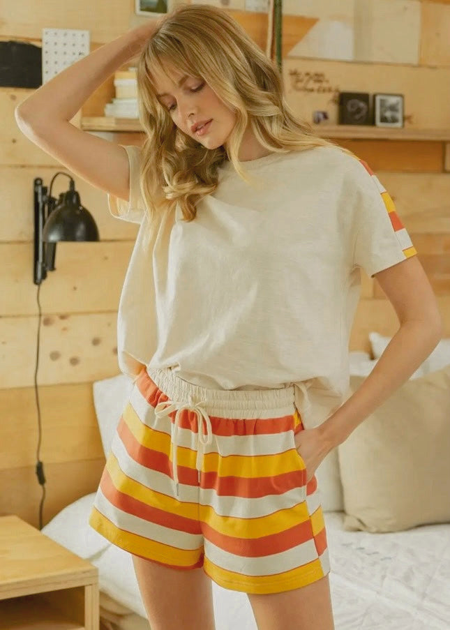 Bold Multi-Stripe Shorts