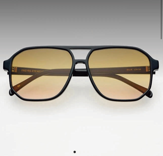 Timeless Billie Unisex Aviator Sunglasses in Black/Brown