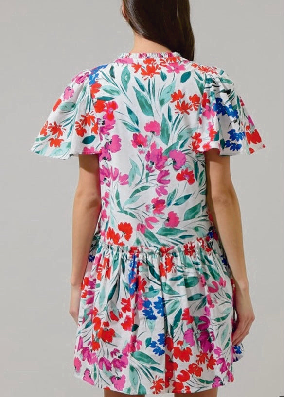 Kivia Blossom Trapeze Mini Dress