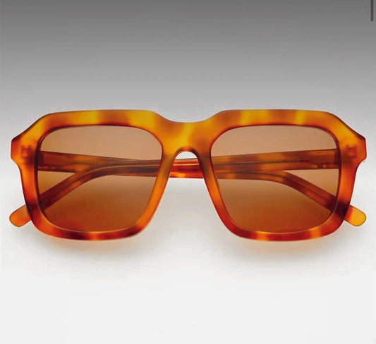 Chic Charlie Unisex Rectangular Sunglasses - Amber