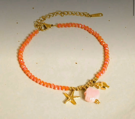 Radiant Shells and Star Beaded Bracelet