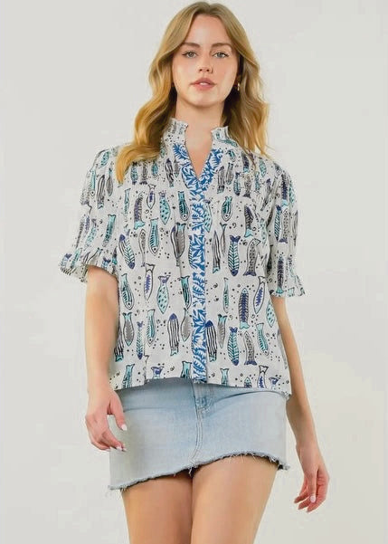 Charming Smocked Fish Top
