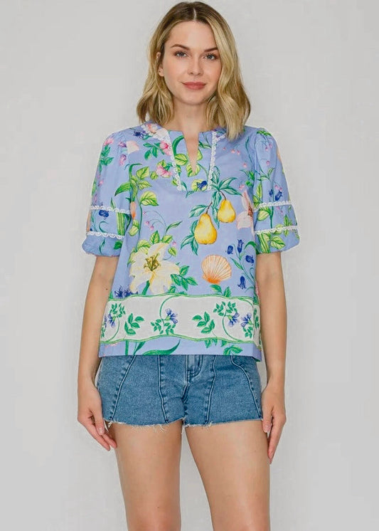 Enchanting Summer Garden Blouse