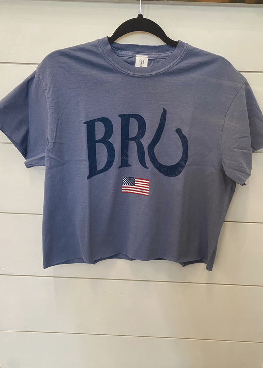 Vintage Bru Graphic Crop Top