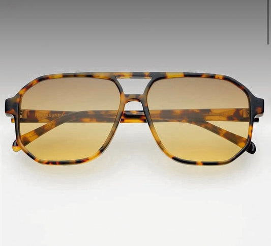 Stylish Billie Unisex Aviator Sunglasses in Timeless Tortoise/Brown